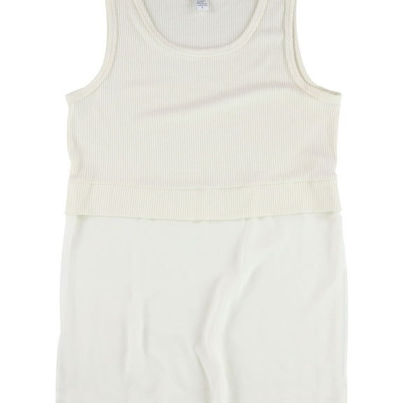Bar Iii Womens Mixed-Media Ribbed Tank Top