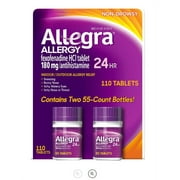 Allegra Non-Drowsy, Allergy Relief 110 Tablets