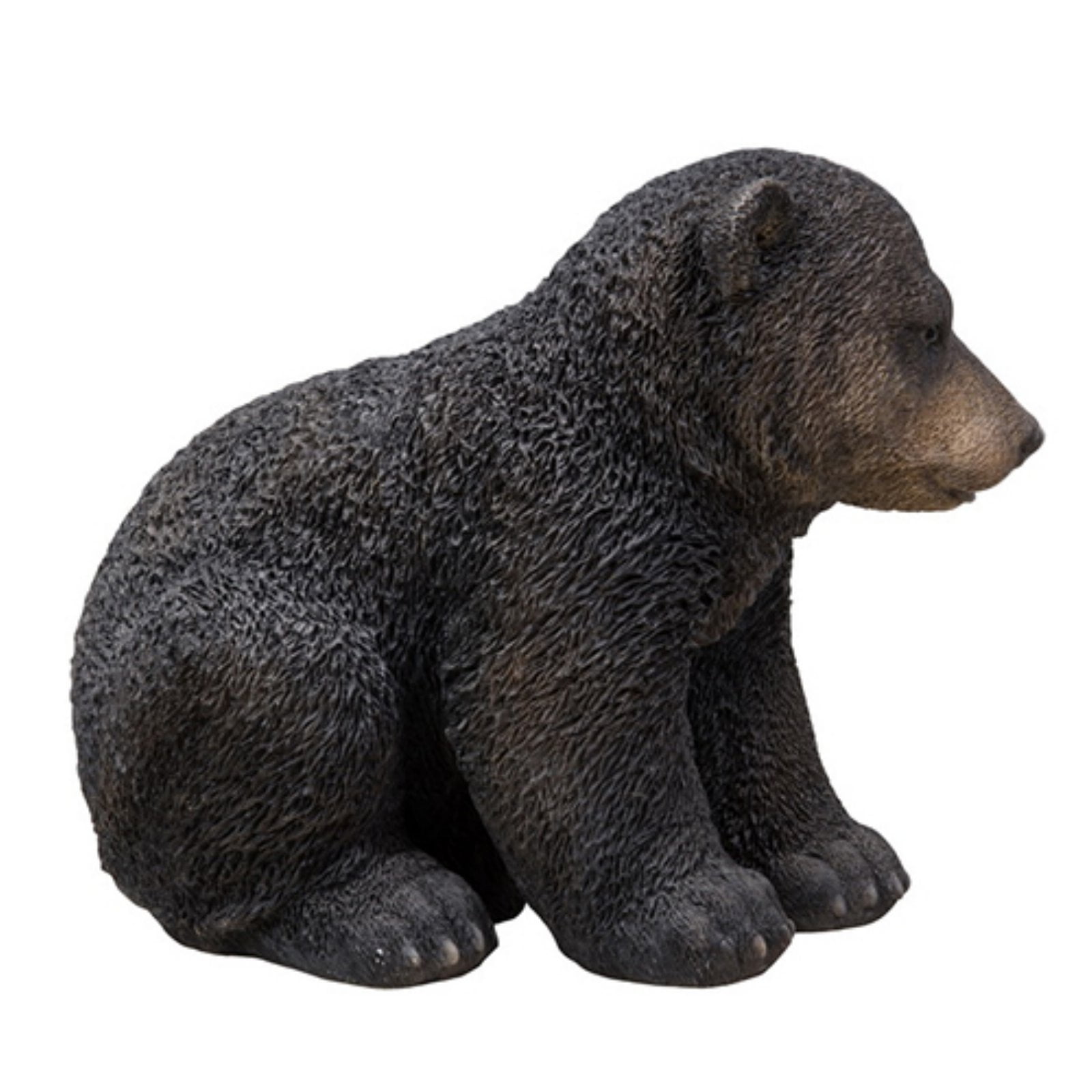 SITTING BLACK BEAR CUB STATUE