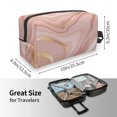 thumbnail image 4 of Goofa Rose Gold Glitter Splatter Printed Toiletry Bag with Handle,Large Capacity Travel Makeup Cosmetic Bag for Women, Carry on Airport Airline Compliant Bag, 4 of 9
