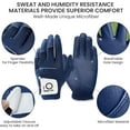thumbnail image 3 of FINGER TEN Golf Gloves Men Left Hand Rain Grip Glove for Right Handed Golfer Value 3 Pack, All Weather Durable Grip Size Small Medium Large XL White Black Blue, 3 of 7