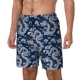 thumbnail image 2 of Uemuo Dragons Pattern Mens Swim Trunks Quick Dry Board Shorts with Mesh Lining, Stretch Beach Shorts Quick Dry No-Chafing Board Shorts-, 2 of 9