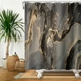 thumbnail image 2 of Gray Black Marble Shower Curtain Gold Line Cracks Drape Modern Abstract Luxury Texture Shower Curtains Decorative for Bathroom Waterproof Fabric Shower Curtain with Hooks 72x84 Inches, 2 of 6
