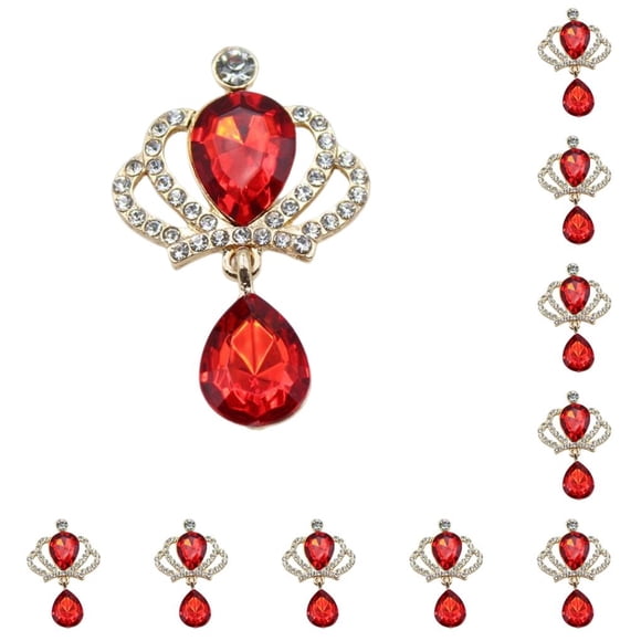 10 Uds. De botones a presión de diamantes de imitación de colores mezclados a la moda, colgantes para disfraces, broche, accesorios de joyería Ropa, zapatos y accesorios Miscelánea tipo 9 Minnieouse AP016817-09