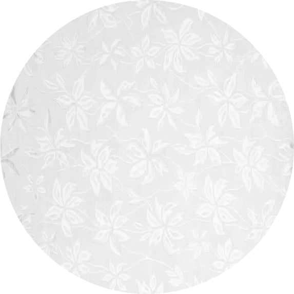 Ahgly Company Indoor Round Solid Gray Modern Area Rugs, 8' Round