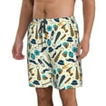 thumbnail image 3 of KLL Fathers day Men's Casual Summer Beach Shorts Hawaiian Shorts with Pockets-X-Large, 3 of 6