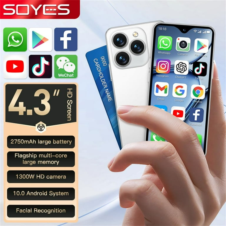 Mini Smartphone 4G Unlocked SOYES XS18 Pro Max 4.3'' HD Small