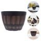 thumbnail image 3 of WORGEOUS Maceta de madera de imitación, macetero de plástico Retro de gran capacidad para jardín, 3 of 9