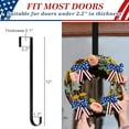 thumbnail image 2 of HOOSUN 4th of July Decorations Wreath Hangers for Front Door,12" Wreath Hook Over The Door Wreath Hanger,Garland Hangers Metal Wreath Holder Door Hanger Hook for Patriotic Front Porch Decor, 2 of 10