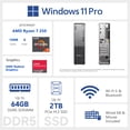 thumbnail image 2 of Lenovo ThinkCentre Neo 55s SFF Business Desktop, AMD Ryzen 7 250, 16GB DDR5, 2TB SSD, Windows 11 Pro, 2 of 7