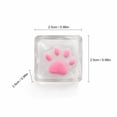 thumbnail image 3 of Simulation ice Cat Paw Shape Squishy for Adults Soft TPR Sensory Gadget Clear Realistic Office Desk Accessory Pressure Relief Tool 2.2x2.2x2.2 Inch 1 Pack, 3 of 8