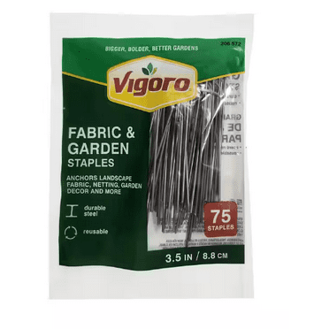 3.5 in. Weed Barrier Landscape Fabric Garden Staples (75-Pack)