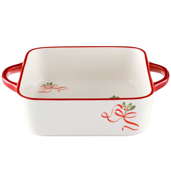 Better Homes & Gardens Holiday Pattern 8" x 8" Square Stoneware Baking Dish