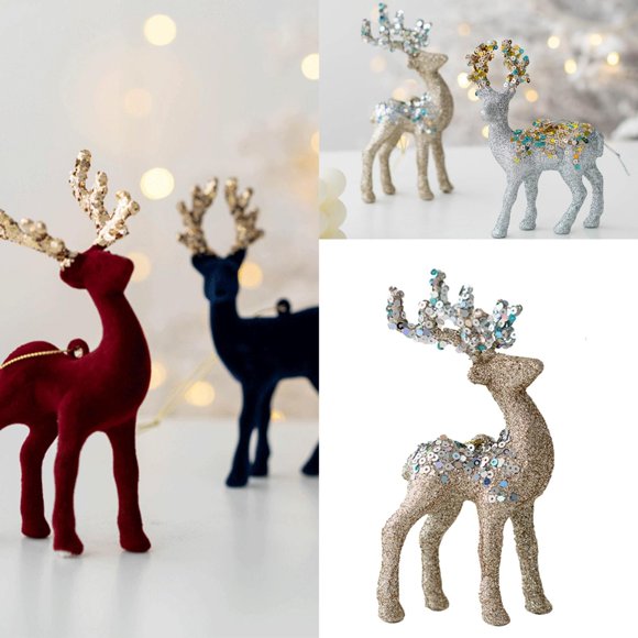 Dainzusyful Décorations de Noël, Ornements de Noël, Pendentif de Sapin de Noël Décoratif Rose en Flocage, Décor de Noël, Décorations de Sapin de Noël, Articles en Liquidation