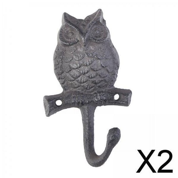 de Búho Animal para Colgar en La Pared, Colgador de Toallas de Hierro, Colgador de Llaves, Multiusos, Bonito Gancho para Puerta, Llavero Par 2 piezas
