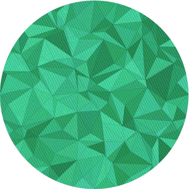 Ahgly Company Tapis d'Intérieur Lavable en Machine Carré Transitionnel Moyen Vert Printemps, 3 Pieds Carré