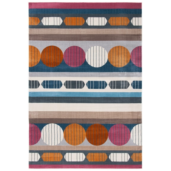 SAFAVIEH Orwell Dusko Abstract Area Rug, Grey/Orange, 8' x 10'