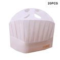 thumbnail image 4 of Ruiboury 20 Pieces Chef Hat Adjustable Elastic Bakery Pastry Cook Cooking Caps Kitchen Home Restaurant Party Round, 4 of 6
