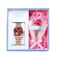 thumbnail image 7 of Xinyolin Women Watch Waterproof Luminous Stainless Steel Strap Round Calendar Display Rhinestone Dress Wristwatch Fashion Jewelry Gift, 7 of 7