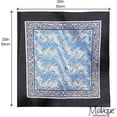 thumbnail image 5 of Motique Accessories 22in Cotton Paisley Bandana (Blue Wave), 5 of 5