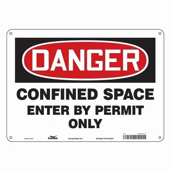 Condor Safety Sign,10 inx14 in,Aluminum 465K33