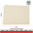 50 Pieces 8.5" x 11" Cream Cardstock, Heavyweight Cardstock Sheets ...