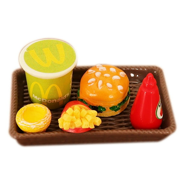 Set de comida rápida Miniature Dollhouse Furniture a escala 1/12