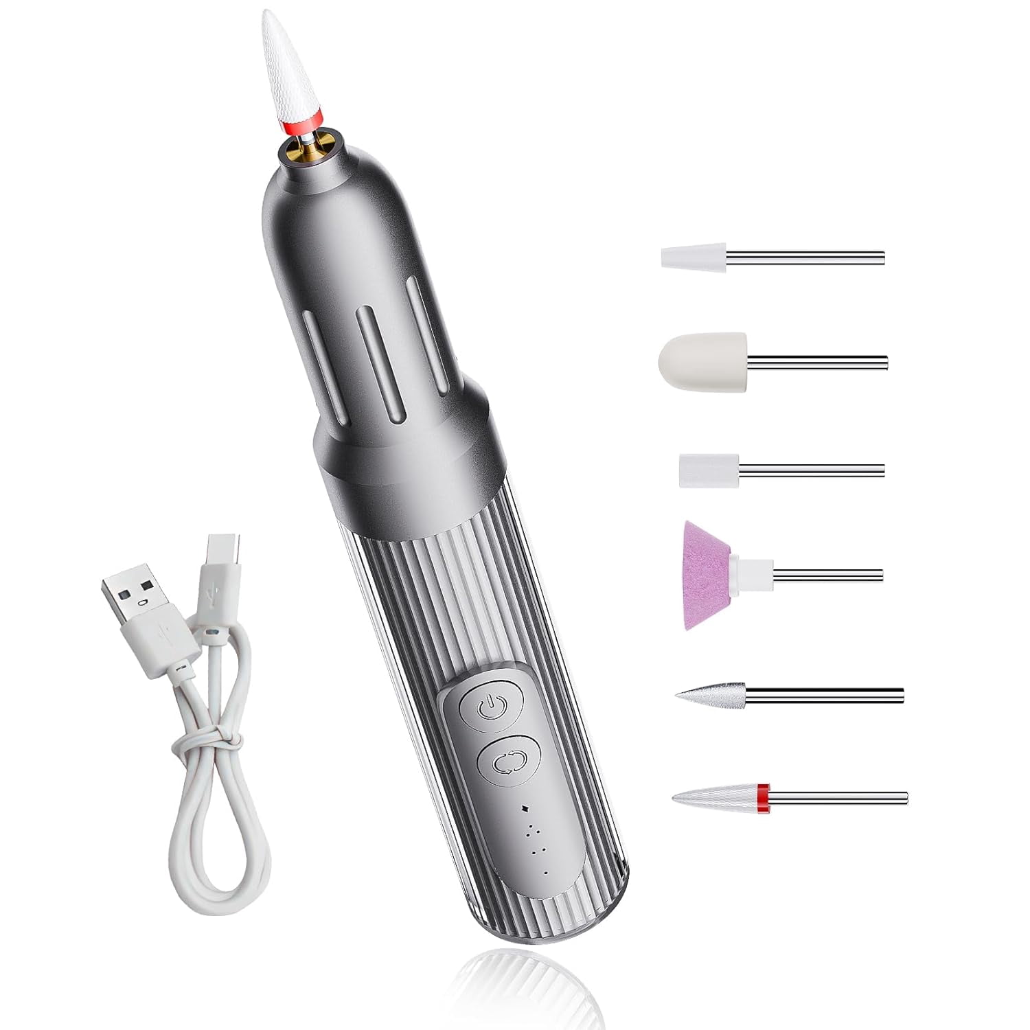 Electric Nail Drill Machine Professional, Nail File for Acrylic Gel Nails, Manicure & Pedicure Kit for Grinding Polishing Trimming