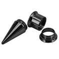 thumbnail image 3 of ZS 1 Pair Double Flare Ear Tunnel Plugs Expander Screw Fit Ear Stretching Black Tapers and Plugs Earring Piercing, 3 of 7