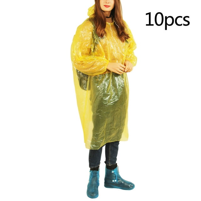 1/2/10Pcs Disposable Emergency Rain coat Raincoat Poncho for Camping Hiking  0U 