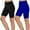 Blue, variant on Lovskoo 2Pc Biker Shorts for Women Trendy Solid Color Yoga Sport High Waisted Workout Spandex Shorts Gray