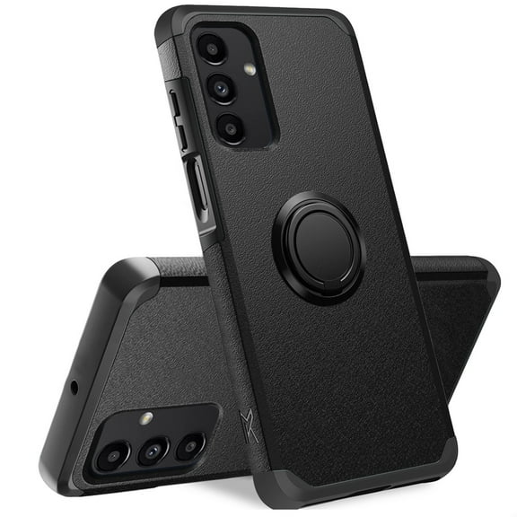 For Samsung Galaxy A14 5G Kickstand Hybrid with Built-in 360° Rotate Ring Stand Magnetic PC & TPU Slim Fit Shockproof Cover ,Xpm Phone Case [ Black ]