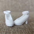thumbnail image 3 of Zapatos de Muñeca de Plástico para Niña Hugo Muñeca de Tacón Alto Blanco, 3 of 8