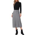 thumbnail image 2 of INSPIRE CHIC Cable Knit Sweater Skirt for Women's Elastic Waist A-Line Ribbed Casual Knit Maxi Skirt XL Gray, 2 of 6