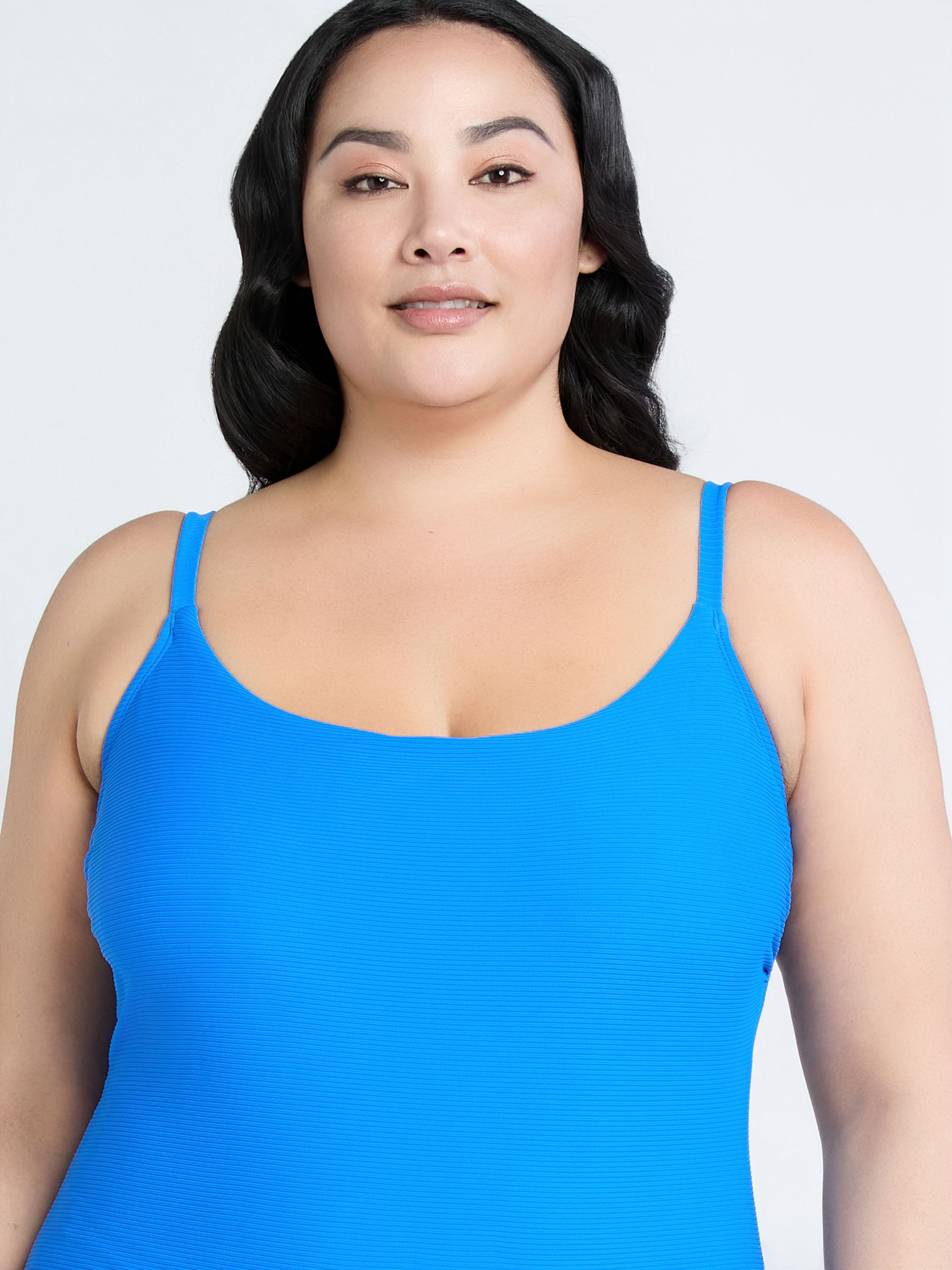 Time and Tru Women's and Women's Plus One Piece Swimsuit, Sizes XS-2X