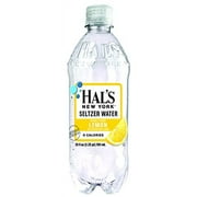 Hal's New York Seltzer Water 20 Fl Oz (Pack of 6) (Lemon)