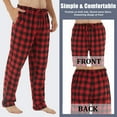 thumbnail image 4 of YUSHOW Men Flannel Pajama Pants Cotton Soft Plaid Lounge Pjs Bottoms with Pockets Male Size L, 4 of 7
