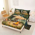 thumbnail image 2 of Catabedysis Happy Camping Bed Sheets For Girls,Cute Floral Camper Print Full Size Sheets,Multicolor,4pcs,1 Flat Sheet, 1 Fitted Sheet and 2 Pillowcases, 2 of 6