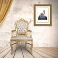 thumbnail image 3 of Greenwood, Amanda 19x24 Gold Ornate Wood Framed with Double Matting Museum Art Print Titled - Book Stack Leopard Shoes, 3 of 4