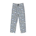 thumbnail image 6 of Uemuo Sleep Rabbit Pattern Men's Wide Leg Palazzo Lounge Pants with Pockets Light Weight Loose Comfy Casual Pajama Pants-X-Large, 6 of 9