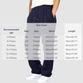 thumbnail image 4 of Husipze Boys Sweatpants Drawstring Straight Leg Sweat Pants Kids Elastic Waist Soft Joggers Open Bottom Active Casual Trousers Navy 4-5 Years, 4 of 7