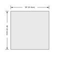 thumbnail image 4 of Dulles Glass 36 In Square Flat Polish Edge 1/4 In Tempered Glass Table Top, 4 of 6