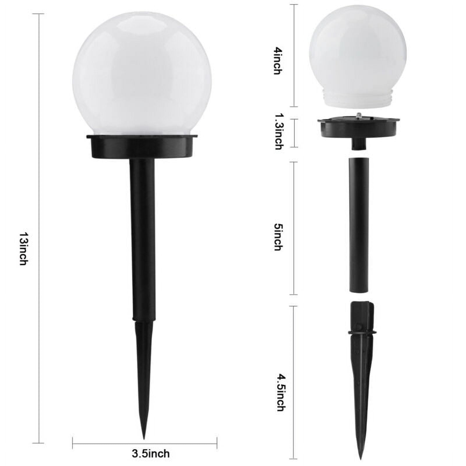 TUOREN Solar Round LED Lights, IP55 Waterproof White, Outdoor Garden