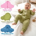 thumbnail image 4 of NurtureNauts® Padded Baby Romper, 100% Cotton, Elbow & Knee Pads, 2-Way Zipper, Tagless (Pastel Purple, 18-24 Months), 4 of 5