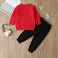 thumbnail image 7 of WOYY Toddler Girl's Christmas Outfits Cute Santa Print Sweatshirt Jogger Pants 2Pcs Sets, 7 of 7