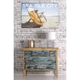 thumbnail image 2 of Sea Isle City, New Jersey, Folding Beach Chair (24x36 Giclee Gallery Art Print, Vivid Textured Wall Decor), 2 of 3