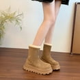 thumbnail image 2 of Npasoilc Snow Boots for Women,Winter Boots with Side Zipper Ankle Boots and Fluff Boots With Fleece,Fur Lined Short Boots, 2 of 9