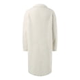 thumbnail image 6 of Cnbwig Quilted Jackets for Women Winter Coats Long Jacket Solid Color Cardigan Button Down Elegant Open Front Lapel Outerwears Coats Warm Casual Outwear B-White L, 6 of 6