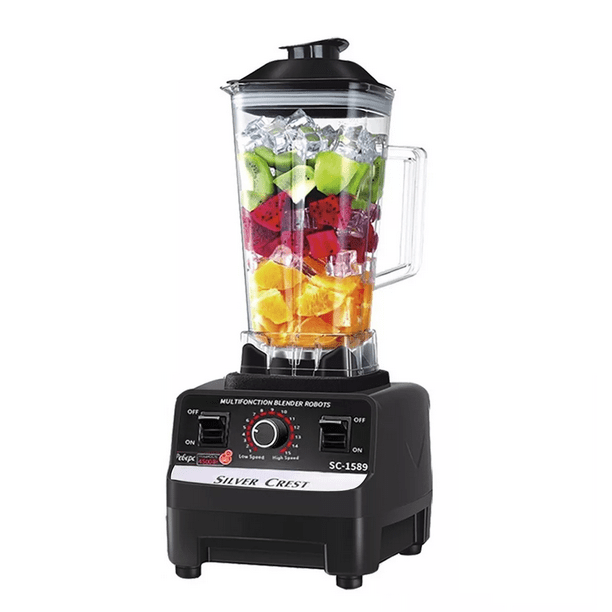 Licuadora industrial 2 L negra con vaso de abs 110V 220V Incluye 5 accesorios Bodega Aurrera en linea