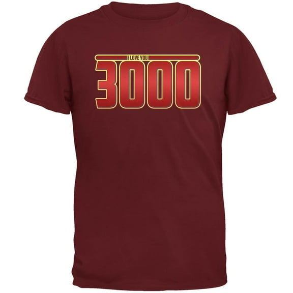 I Love You 3000 Mens T Shirt Garnet Red LG
